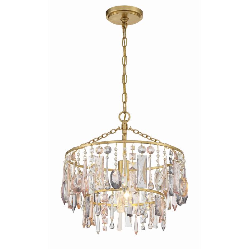 Elsa 1 Light Antique Gold Pendant - 15"W x 17"H x 15"D