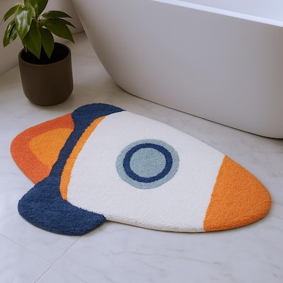 HomeRoots Juvenile/Youth Contemporary Novelty Area Rug - 40.00 in. x 22.00 in. x 0.30 in.