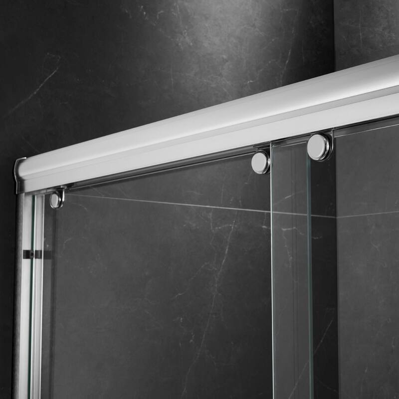 60" W x 74" H Door Sliding Frameless Shower Door with 6mm Tempered Glass