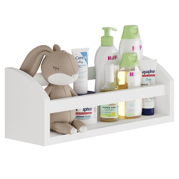 slide 2 of 12, Wallniture Kids White Bookshelf for Nursery