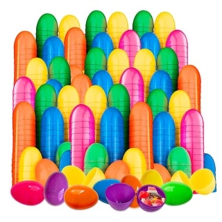 50/100/200/500 PCS Easter Eggs Plastic Colorful Empty 2.25" Perfect for Kids Easter Egg Hunt