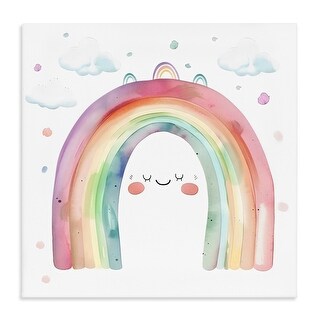Stupell Cute Smiling Rainbow Canvas Wall Art Design By Creative Studio ...