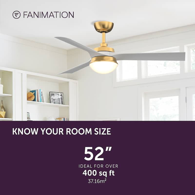 Barlow 52 inch Indoor/Outdoor Ceiling Fan with LED CCT Select Light Kit