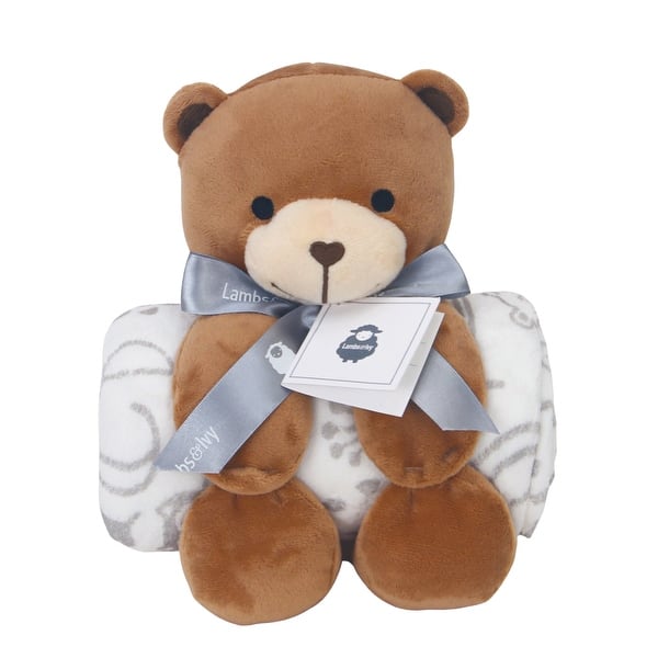 slide 2 of 5, Bedtime Originals Plush Bear Stuffed Animal & Fox Baby Blanket Gift Set