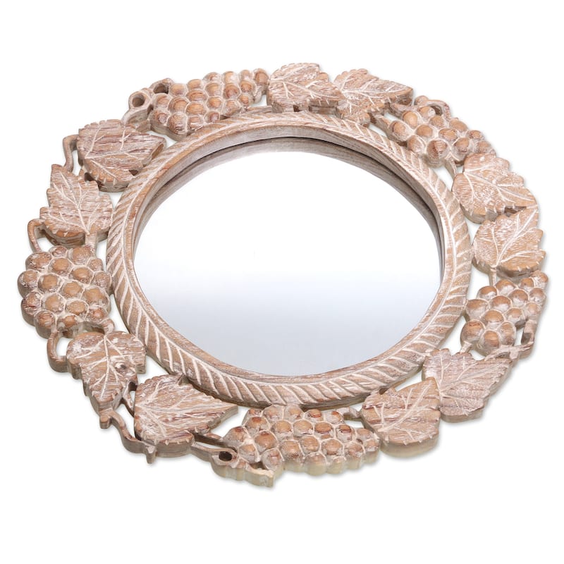 Novica Handmade Buleleng Bouquet Wood Wall Mirror