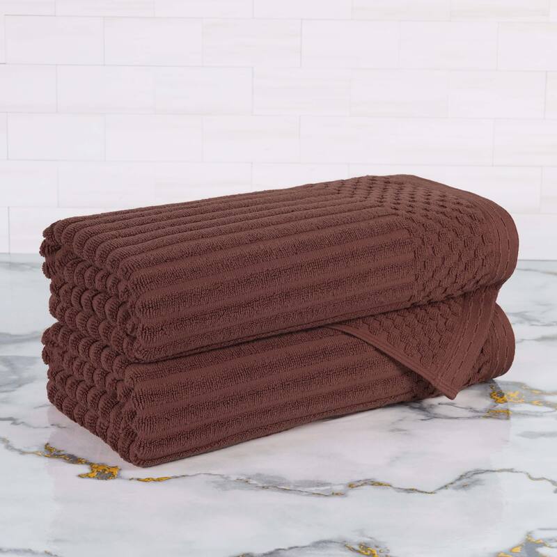 Superior Soho Ribbed Cotton Bath Towel Set of 2