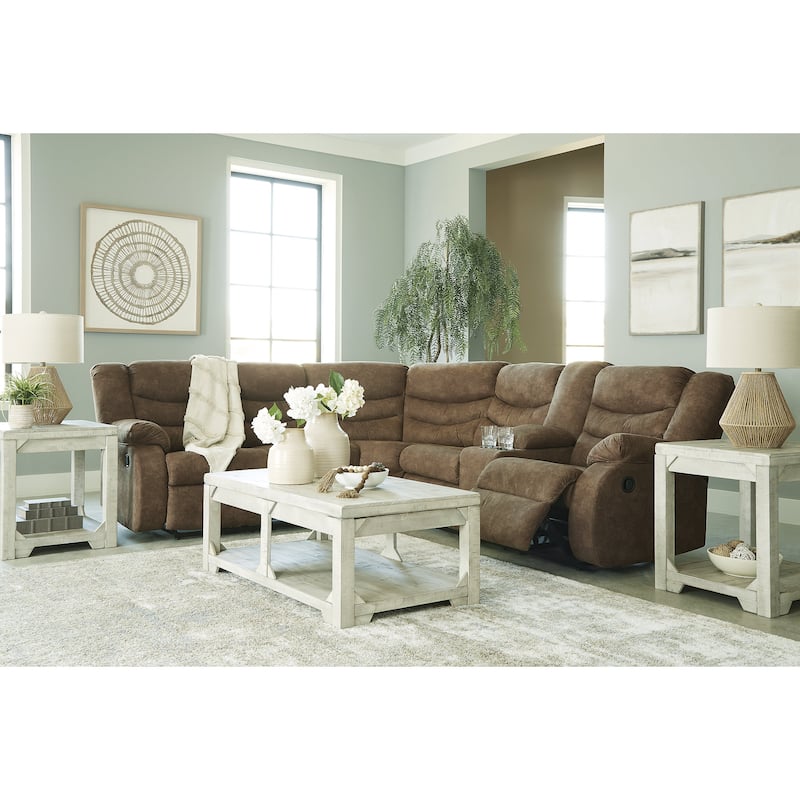 Signature Design by Ashley Partymate 2-Piece Reclining Sectional - 113"W x 99"D x 40"H