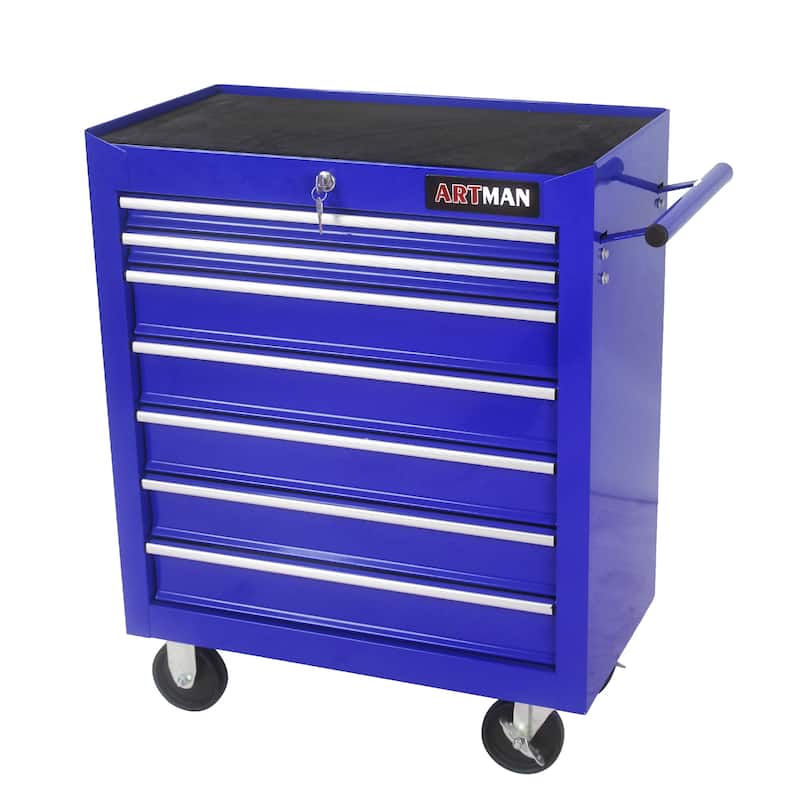 7 Drawers Steel Too Cart with 4 Wheels
