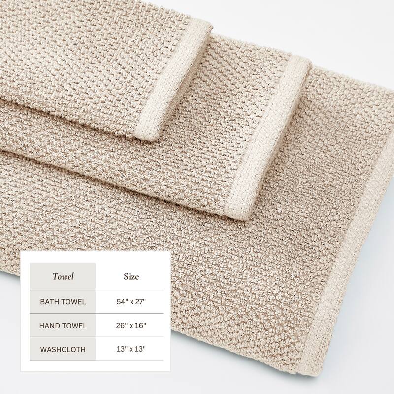 Linery & Co. Luxury Cotton Textured Bath Towel