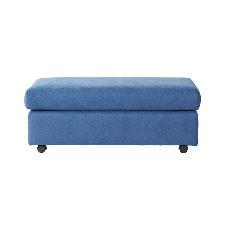 Roundhill Furniture Enda Oversized Living Room Pillow Back Cuddler Arm Chair with Ottoman