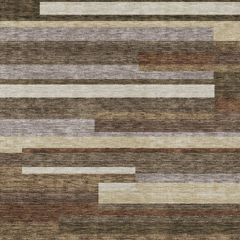 HomeRoots Striped Transitional Rectangle Outdoor Rug