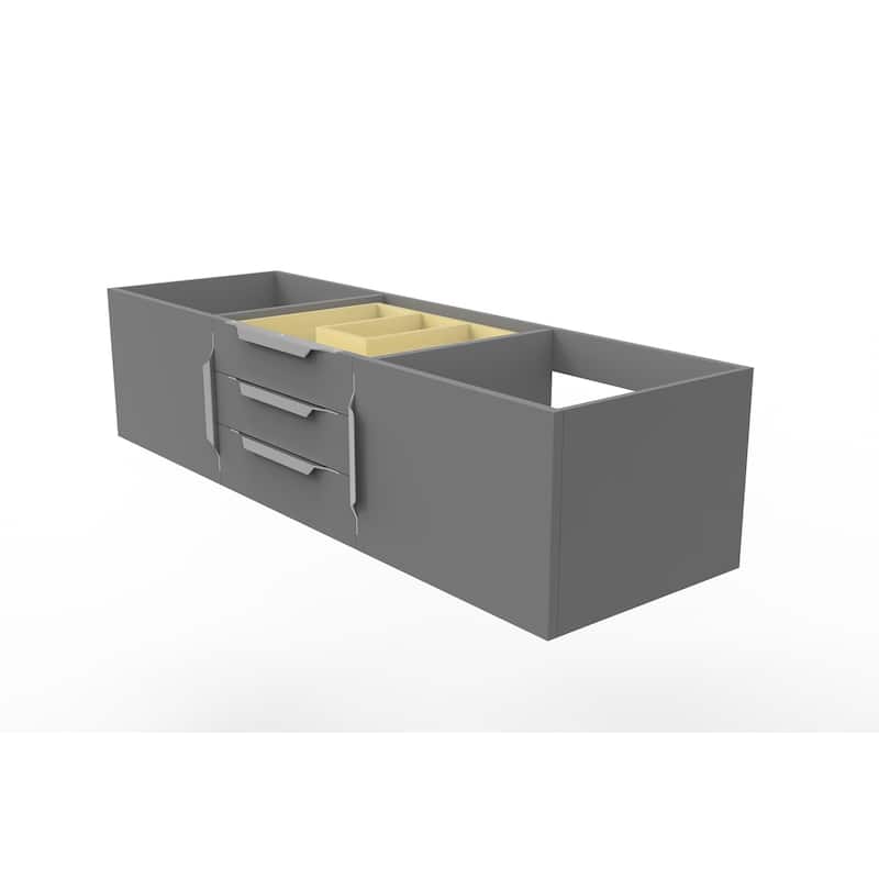 Alpine 60" Wall Mounted Bathroom Vanity (Base Only)