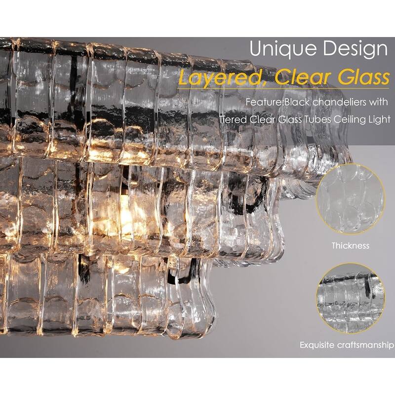 KAYLA 36 in. 6-Lights Gold Crystal Drum Chandelier