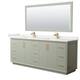 Option Light Green / White Quartz Top / Satin Bronze