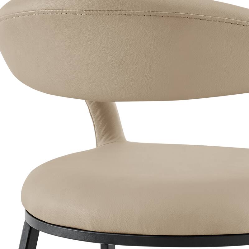 Ramona Upholstered Barrel Back Bar or Counter Height Bar Stool