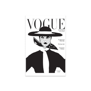 Vintage Vogue Cover, Black And White Fashion Print Print On Acrylic ...