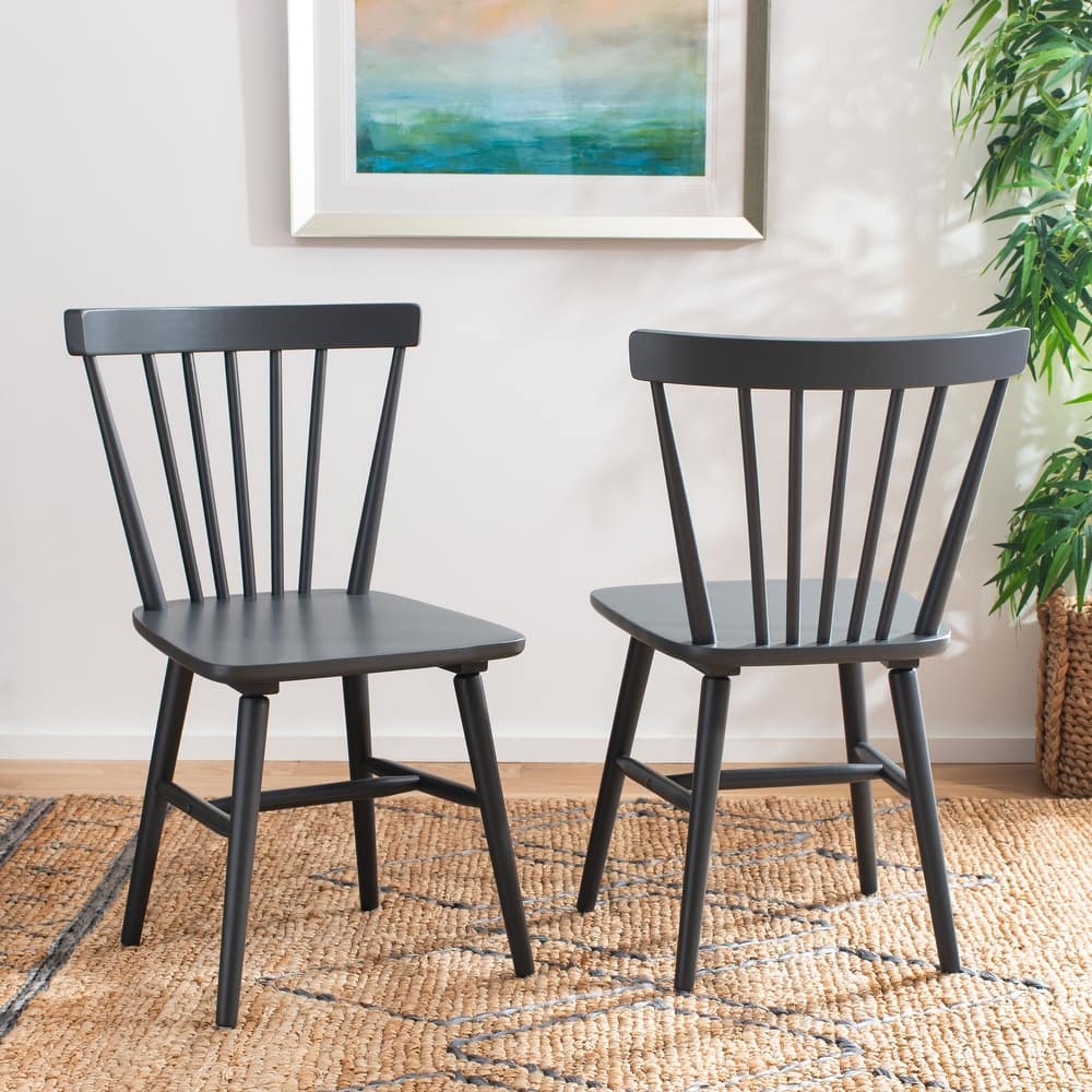 SAFAVIEH Signa Spindle Farmhouse Dining Chair (Set of 2) - 20" W x 20" D x 33" H - 20"W x 20"D x 33"H