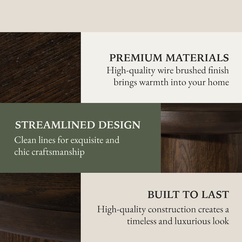 Maven Lane Owen Rustic Wooden Coffee Table