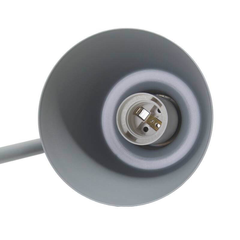 Desk Lamp with Looped arm and Adjustable Cone Shade - 16" - Gray