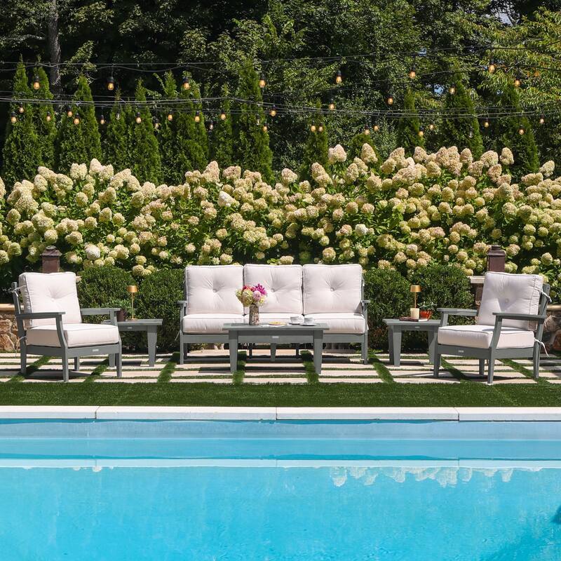 HIGHWOOD Lehigh 6-Piece Couch and Chair Deep Seating Set