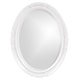 Oval Mirror In A Glossy White Wood Frame - Black - On Sale - Bed Bath ...