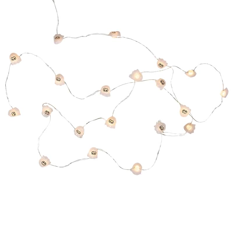 10-Count LED Halloween Ghost Fairy Lights 5.25ft Copper Wire