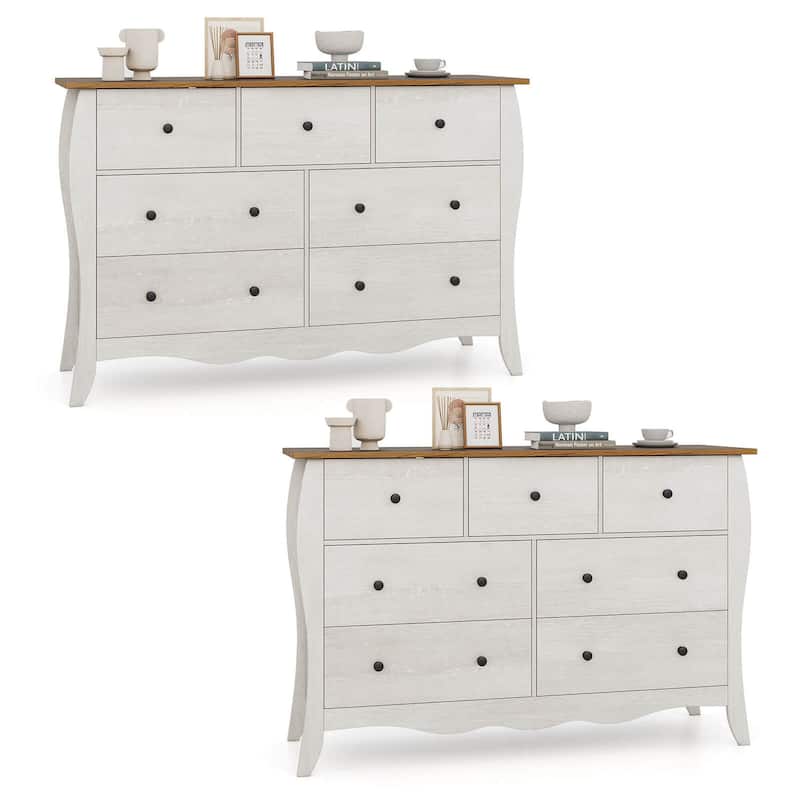 1/2 pcs Storage Cabinet 47" Floor Cabinet w/ Foldable Fabric Drawers - 2 pcs