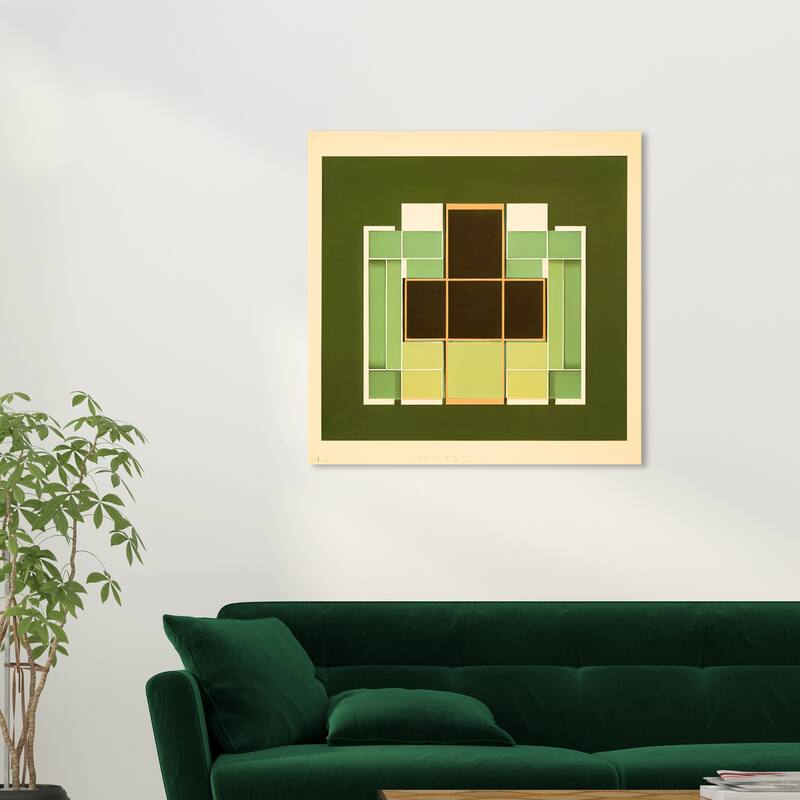 Wynwood Studio Abstract Nursery Floor Map Green and Modern & Contemporary Wall Art Canvas Print - 30 x 30