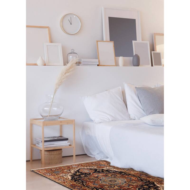 ECARPETGALLERY Hand-knotted Jules Sultane Dark Navy Wool Rug - 4'0 x 5'11