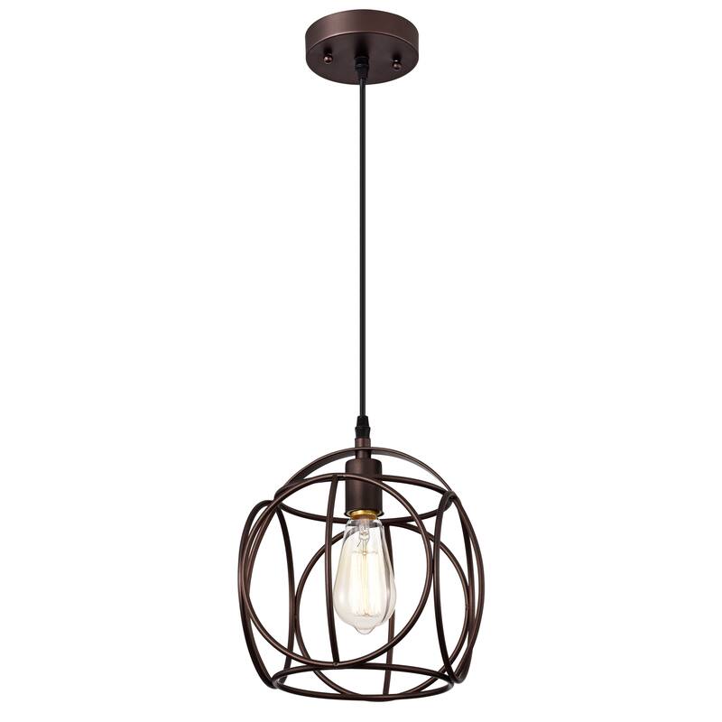 1-light Oil Rubbed Bronze Hanging Pendant