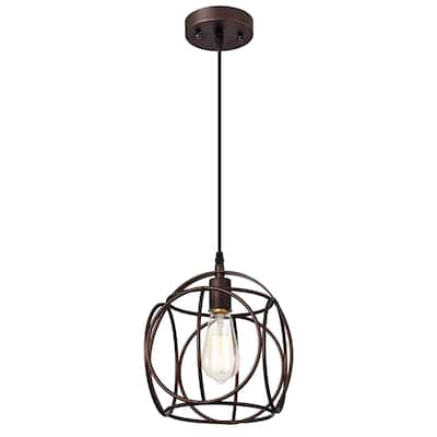 1-light Oil Rubbed Bronze Hanging Pendant