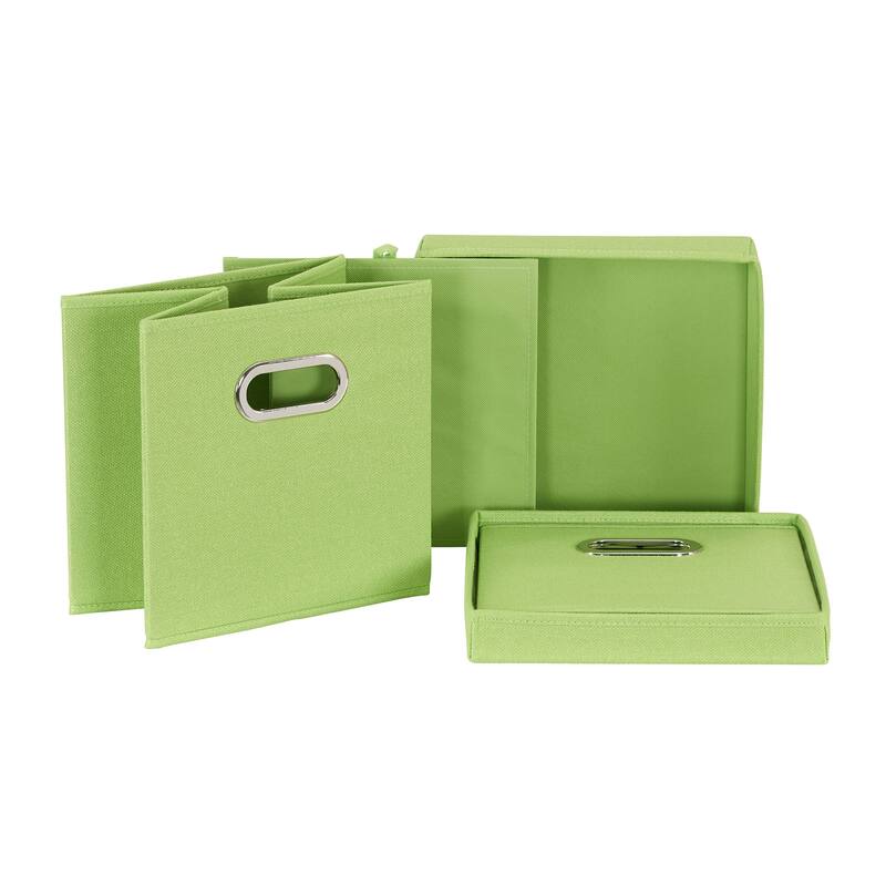 Household Essentials Storage Bins with Lids and Chromed Grommet Handles