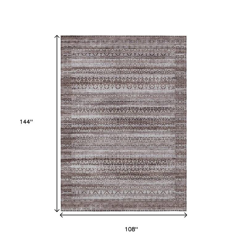 HomeRoots Striped Transitional Rectangle Outdoor Rug