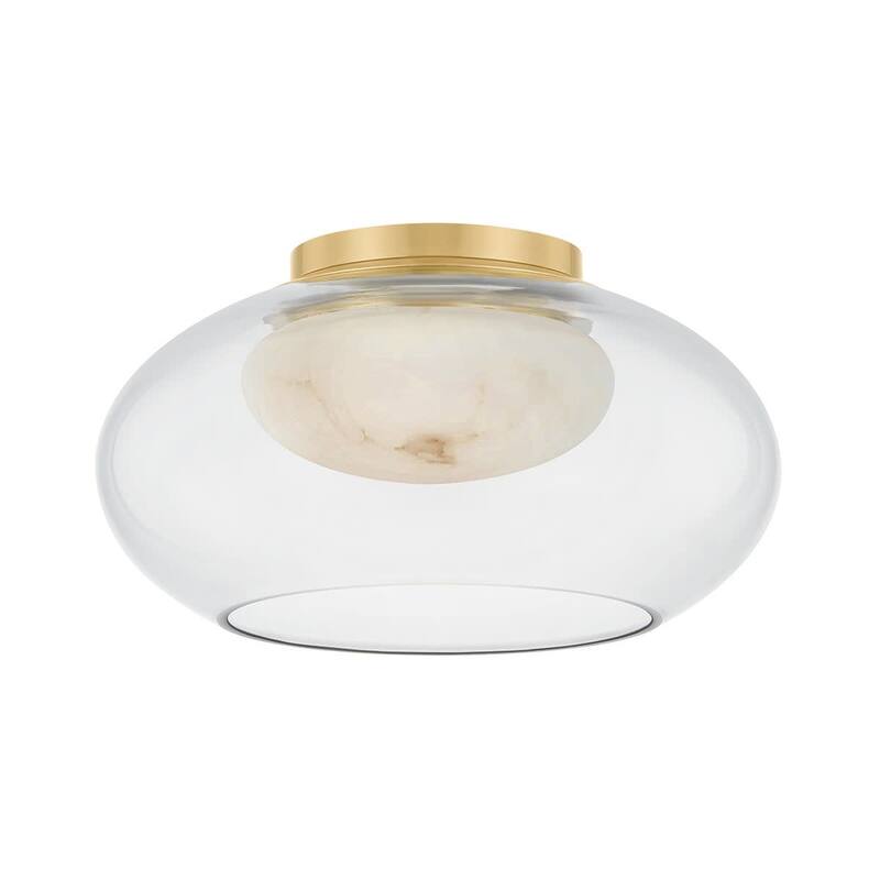 Hudson Valley Lighting 9013 Moore 12" Wide LED Flush Mount Ceiling - Aged Brass