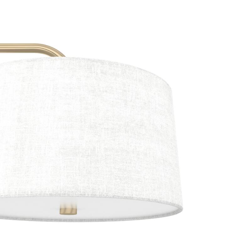 Hunter Cottage Hill Linear Chandelier - Dining Room, Kitchen Island - Modern, Transitional - Fabric Shades
