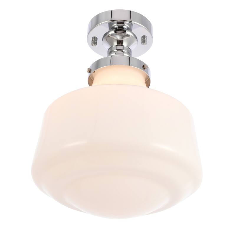 Copper Grove Limassol 1-light Frosted Glass Flush Mount