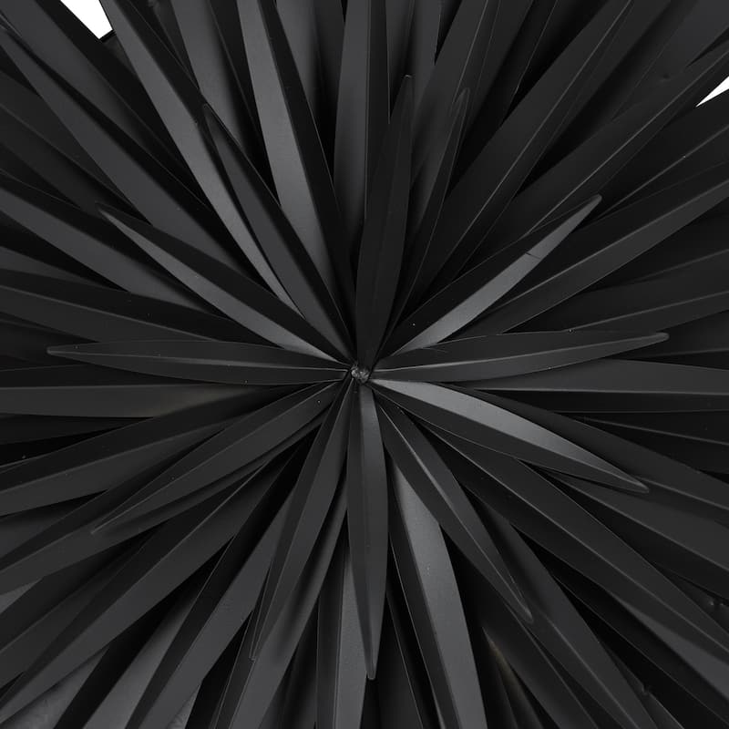 Metal Sunburst Large Layered 3D Home Wall Decor - Black - Roche River Decor