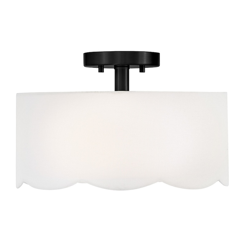 Lark 84381 Bliss 2 Light 14" Wide Semi-Flush Drum Ceiling Fixture with