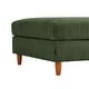 preview thumbnail 33 of 51, Modern Square Corduroy Upholstered Ottoman With Wood Leg