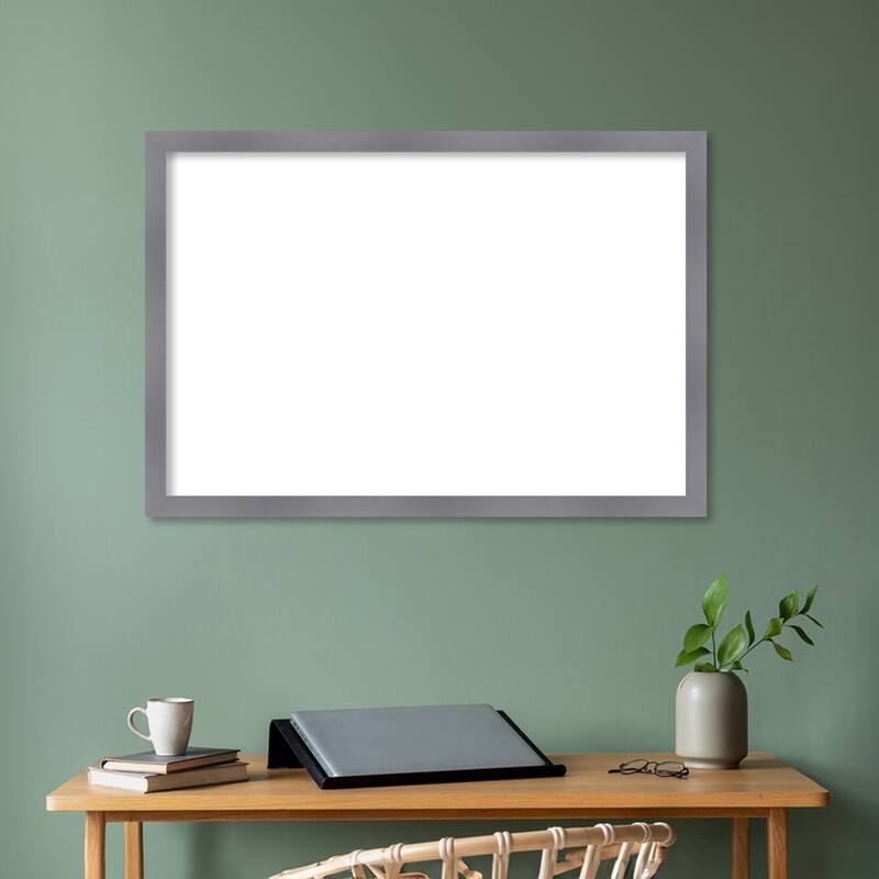 Amanti Art Edwin Grey Framed Dry Erase Magnetic Board