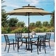 preview thumbnail 1 of 22, MAISON ARTS 10ft 3 Tiers Patio Outdoor Umbrella Matched with most Patio Table with Ventilation Auto-tilt and Crank Lift