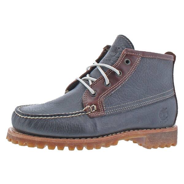Shop Timberland Mens Authentic Chukka Chukka Boots Leather Moc Toe