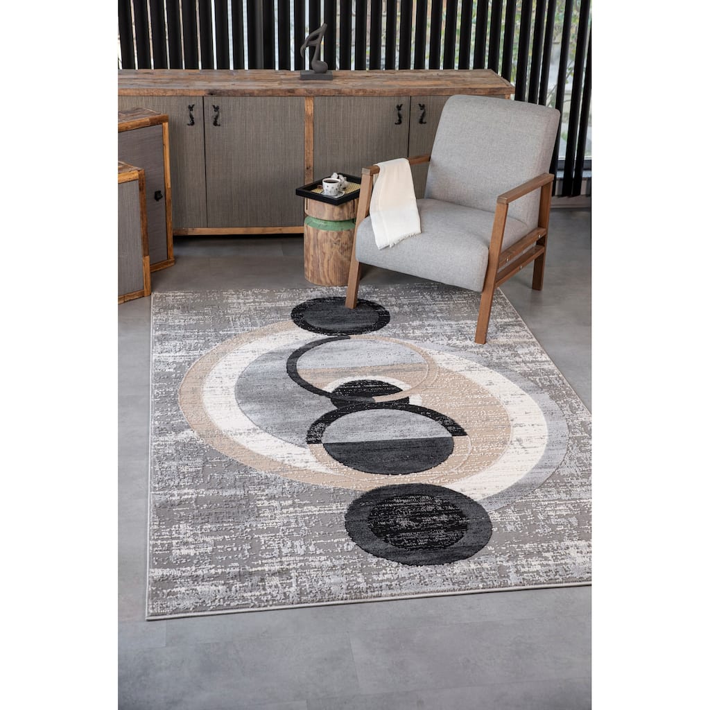 Cairo Collection Transitional Geometric Area Rug