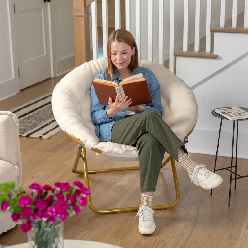 Folding XL Saucer Chair for Dorm or Bedroom