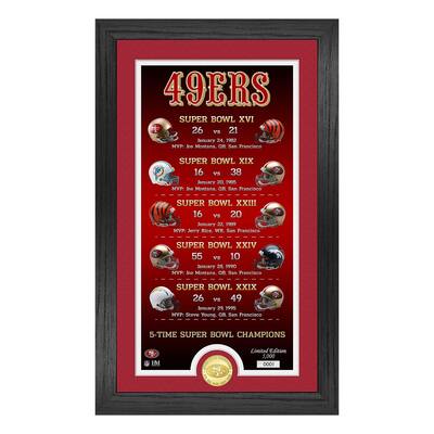 San Francisco 49ers "Legacy" Bronze Coin Photo Mint - 12" x 20"