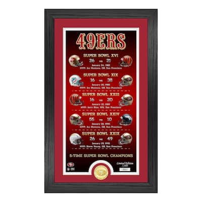 San Francisco 49ers "Legacy" Bronze Coin Photo Mint - 12" x 20"