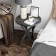 preview thumbnail 15 of 21, COZAYH Pedestal Farmhouse End Table, Distressed Top with Base for Modern Farmhouse, Boho Decor, Round
