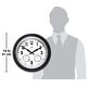 preview thumbnail 12 of 12, Forecaster Indoor/Outdoor Patio Garden 16 inch Wall Clock Thermometer by Infinity Instruments - 16 x 2.25 x 16