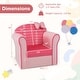 preview thumbnail 5 of 4, Kids Cute Pink Bow Sofa Children Couch Upholstered Armchair Solid Wood