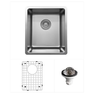 Karran 15" Undermount Single Bowl Stainless Steel Bar/Prep Sink